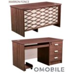 Bureau Agent Élégant Sculpté – 120x60x75 cm