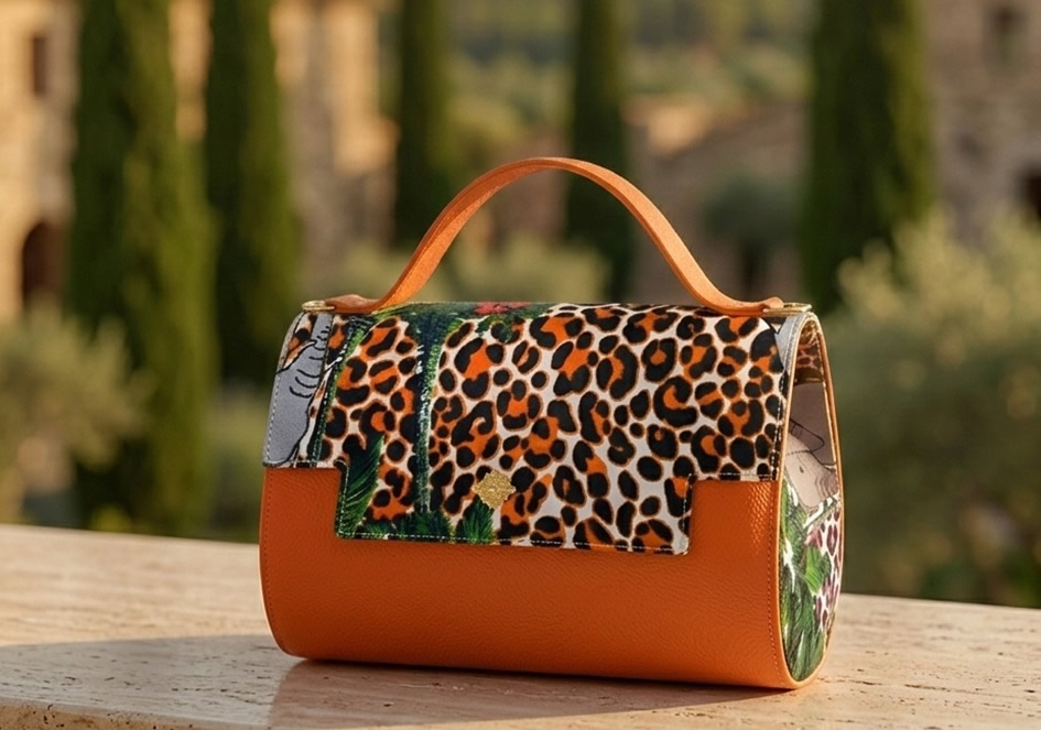 Sac à main Afrik des Aurores - "Ivoire Orange"