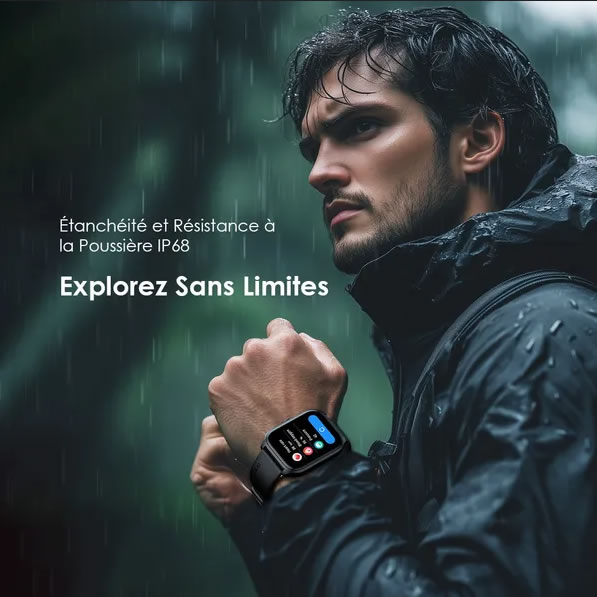Montre intelligente IP68 HD 2,01 pouces – Image 5