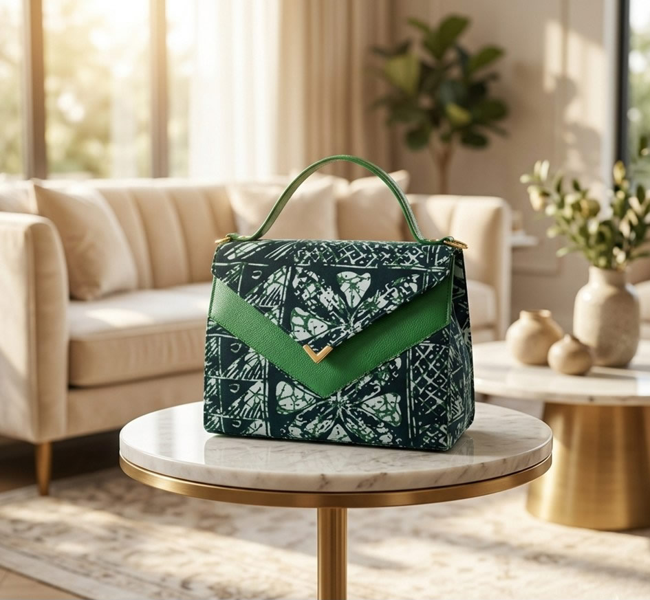 Sac à main Afrik des Aurores - "Émeraude"