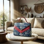 Sac à main Afrik des Aurores - "Bleu Indigo"