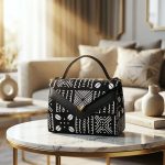 Sac à main Afrik des Aurores - "Black and White"