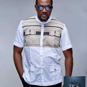 Chemise TKS Couture – Blanc & Marron Clair