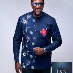 Chemise TKS Couture – Bleu Marine à Motifs Blancs