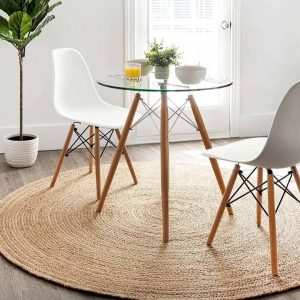 Table à manger ronde "Cristal Puriste"