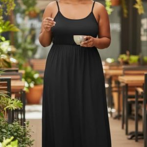 Robe en coton stretch - Longue