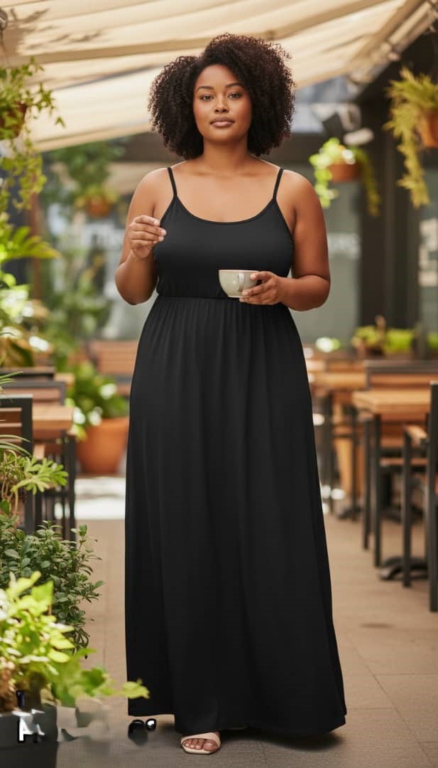 Robe en coton stretch - Longue