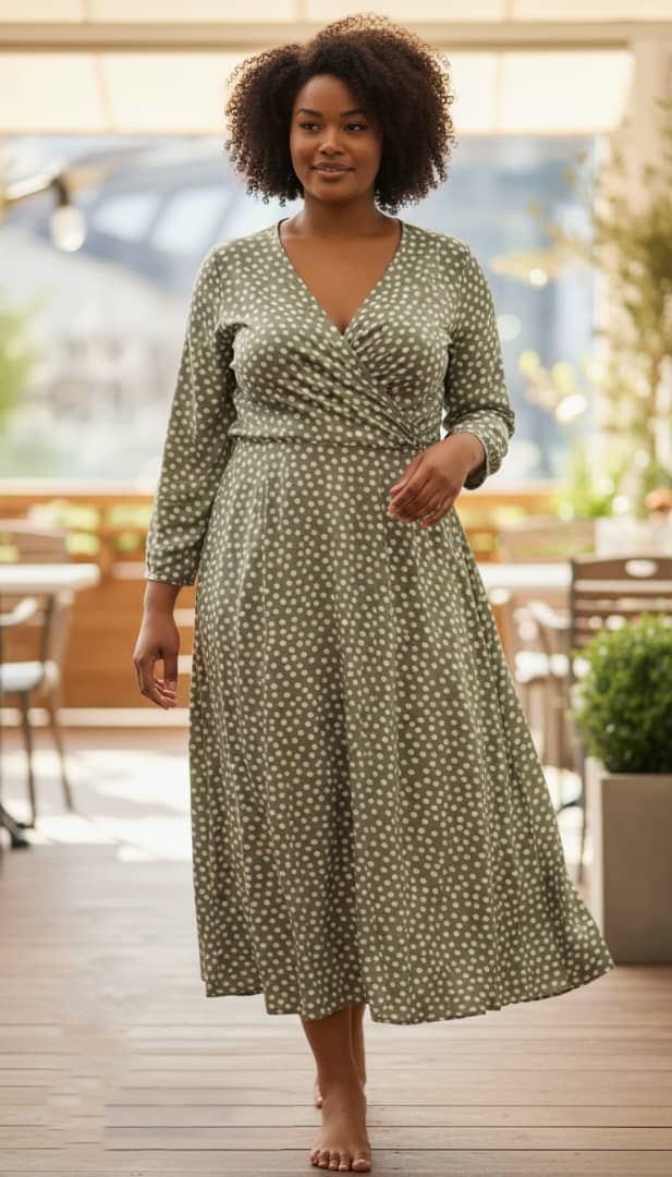 Robe en coton stretch - Longue