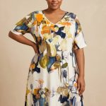 Robe en coton stretch- évasée