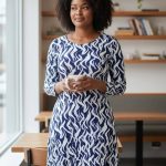 Robe en coton stretch- chic