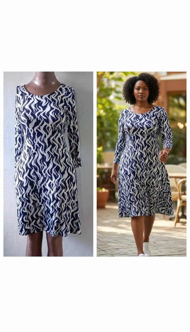 Robe en coton stretch- chic – Image 2